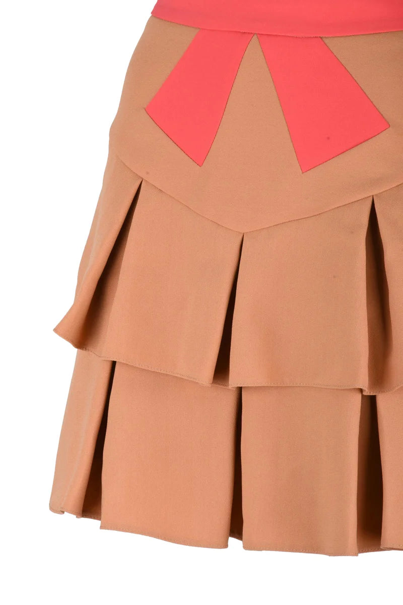 Mini Flared Skirt - Red