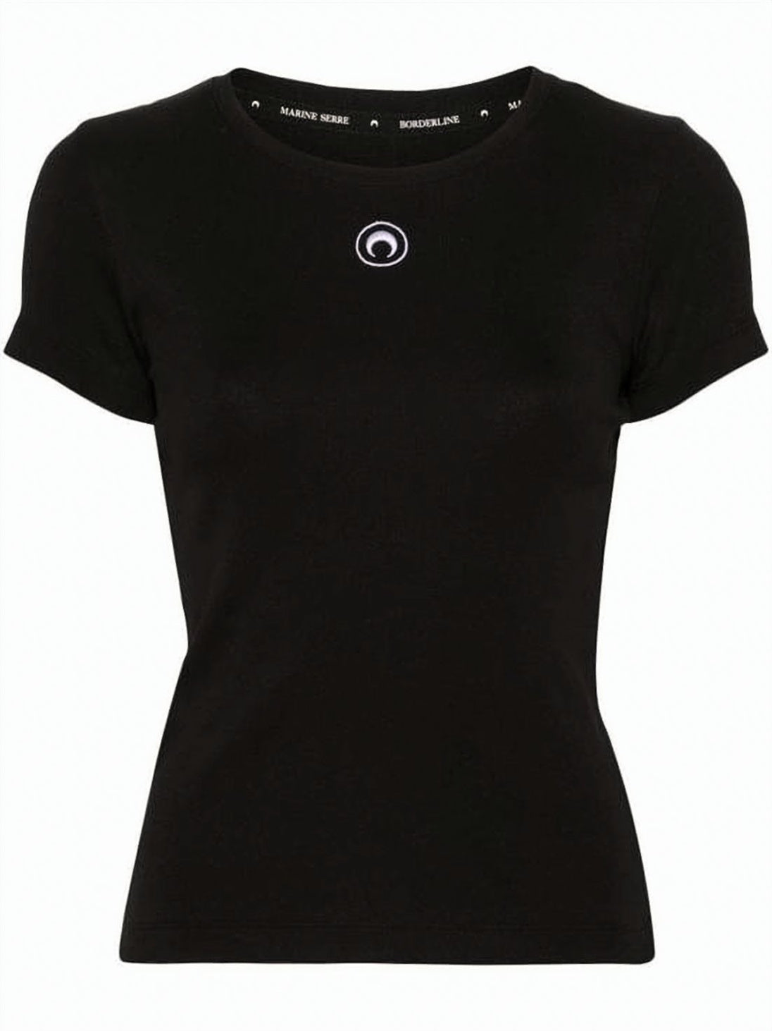 Fitted Short-Sleeve T-Shirt with Crescent Moon Emblem