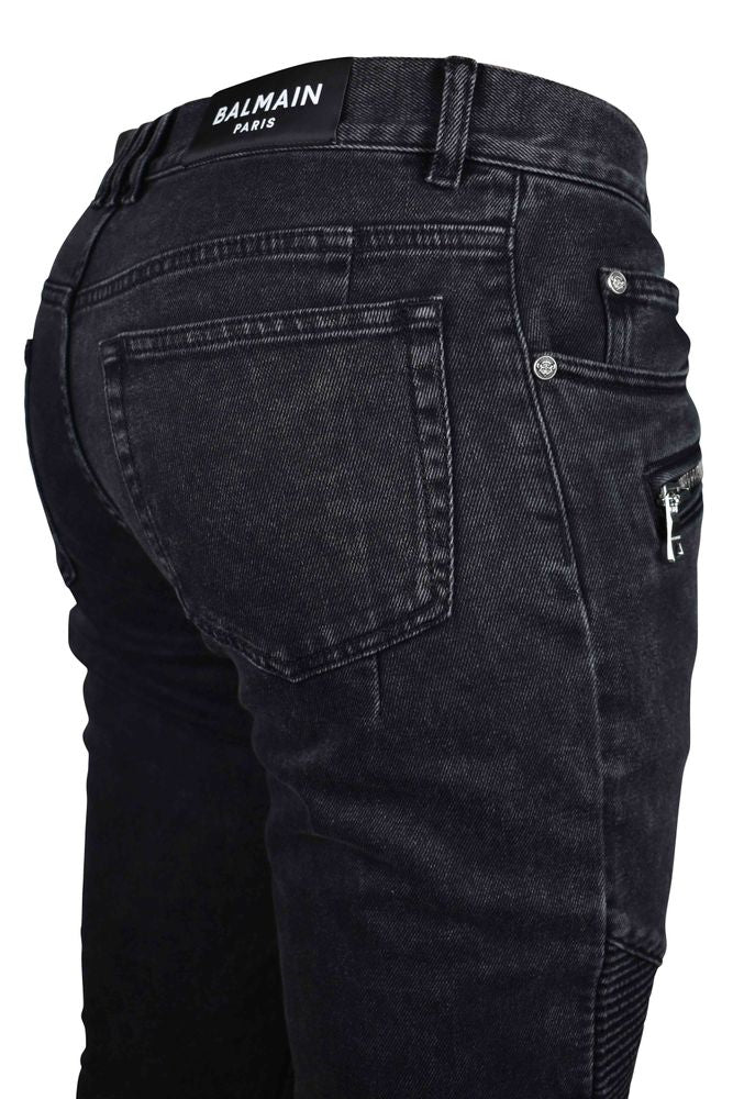 Skinny Black Jeans With Washed Effect