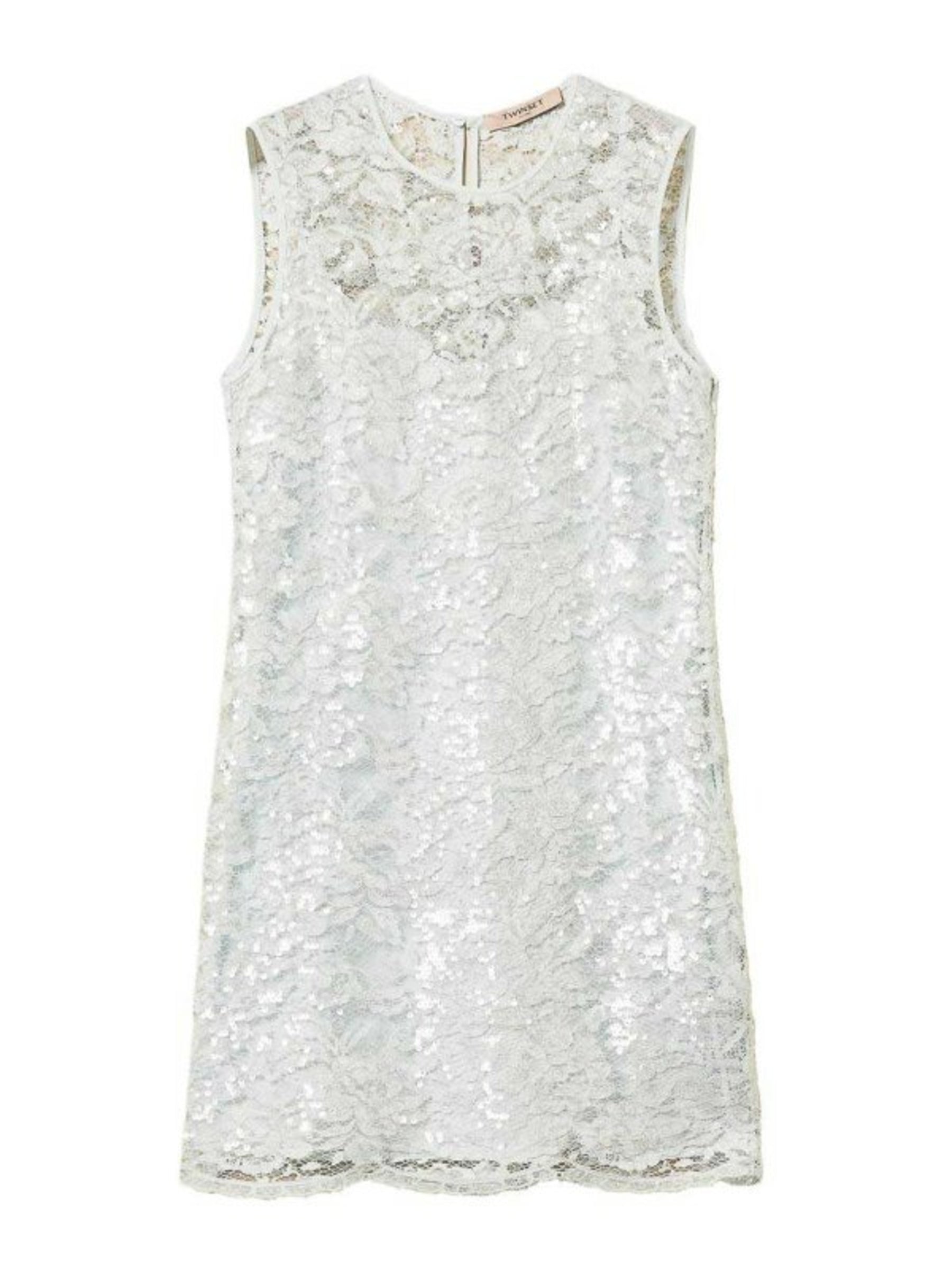 Mini Dress with Delicate Lace Overlay