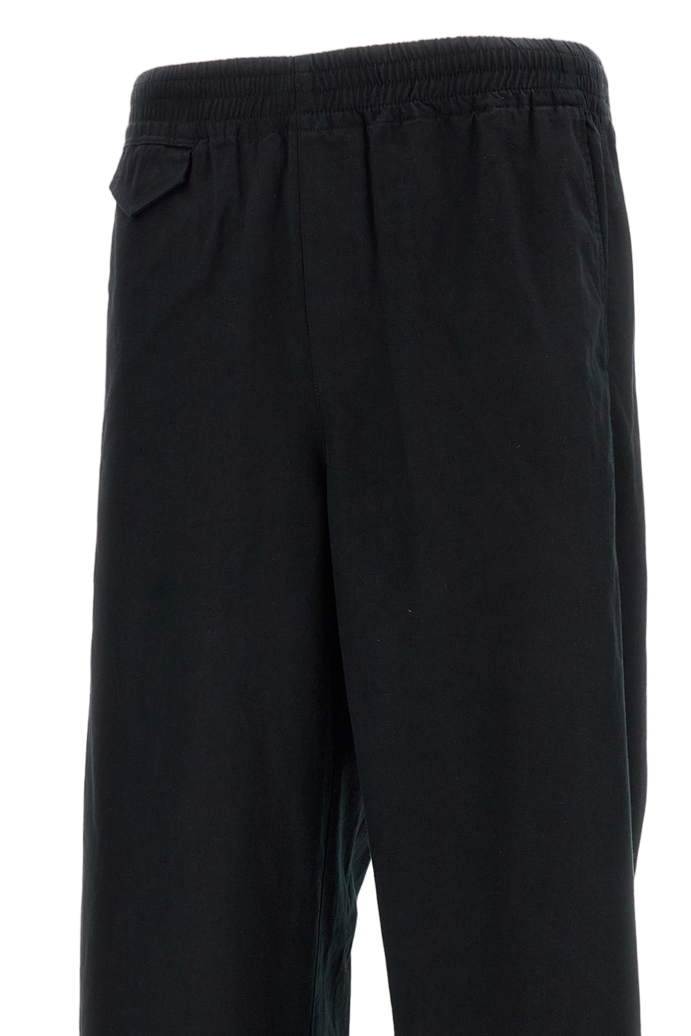 Wide-Leg Linen Blend Trousers