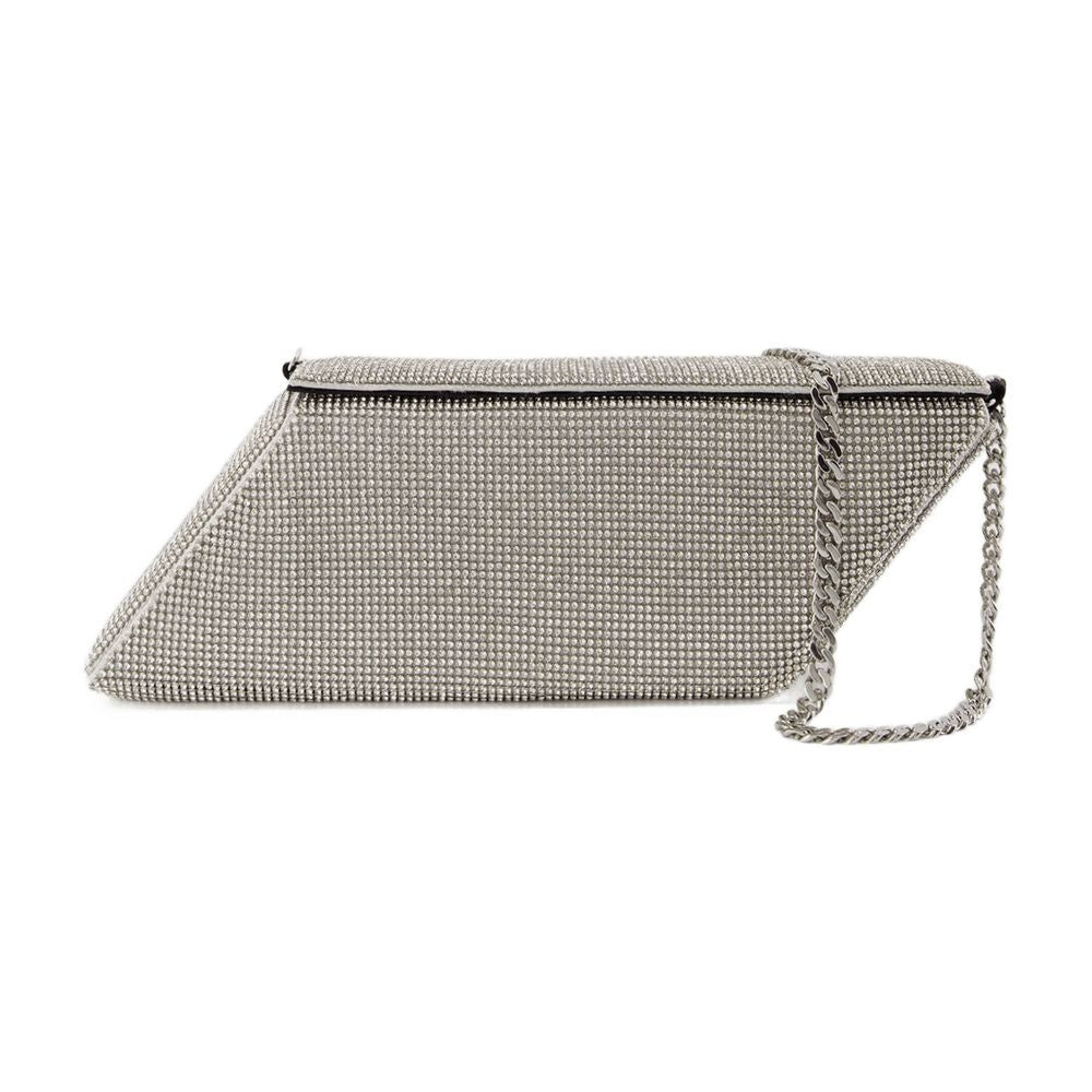 Parallelogram Brass Shoulder Bag With Textured Metallic Finish