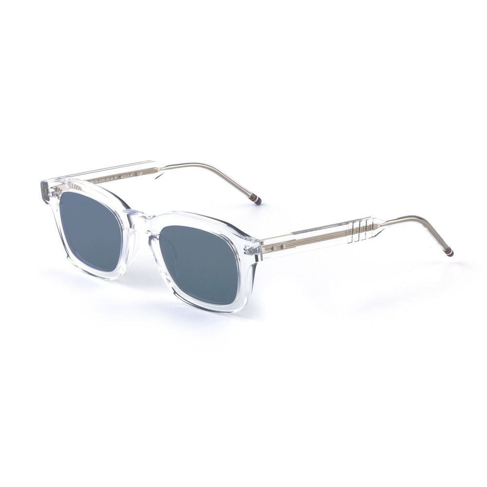 Rectangular Crystal Acetate Sunglasses With Silver-Tone Temples Ues416A - G0002