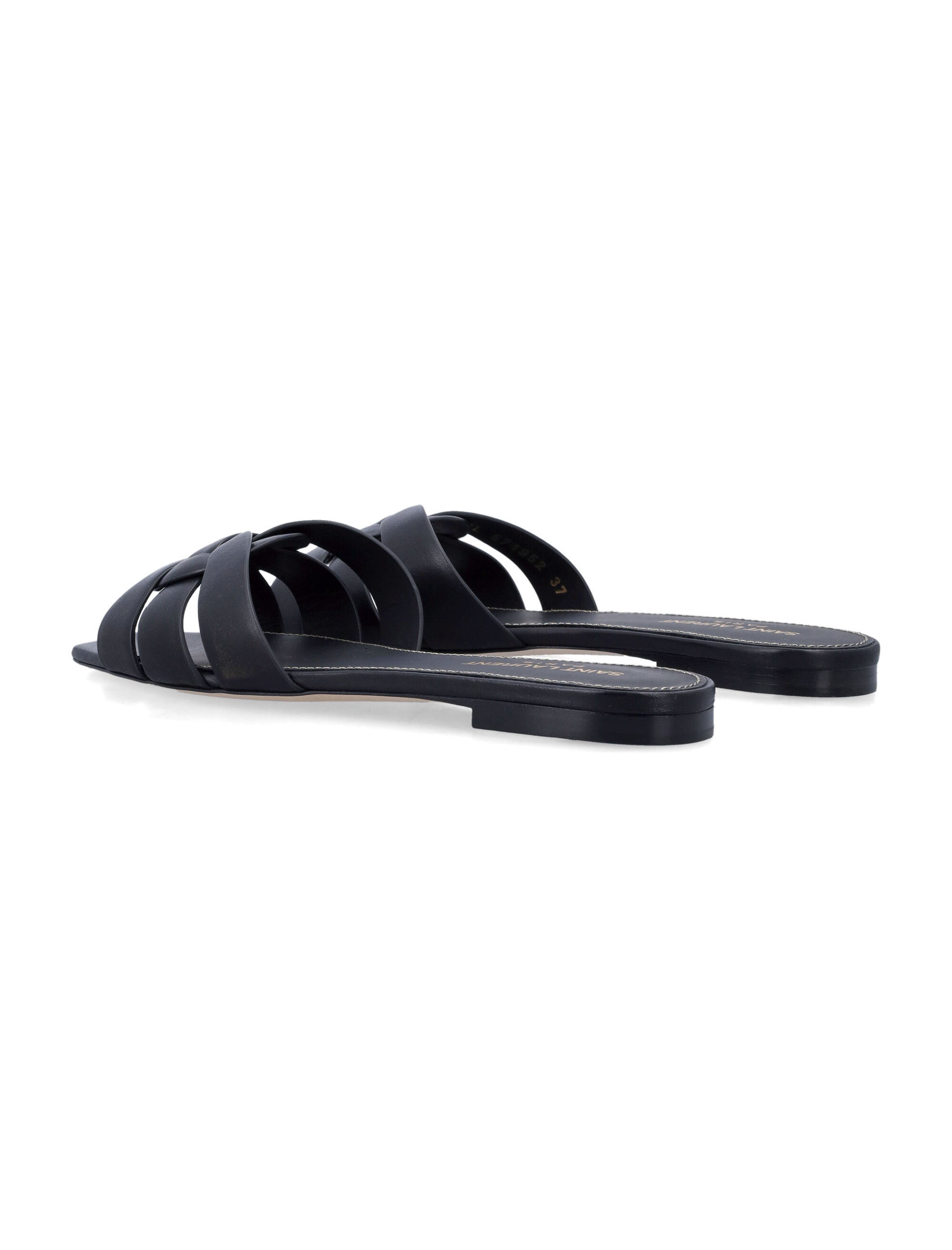Saint Laurent Leather Tribute Flat Sandals