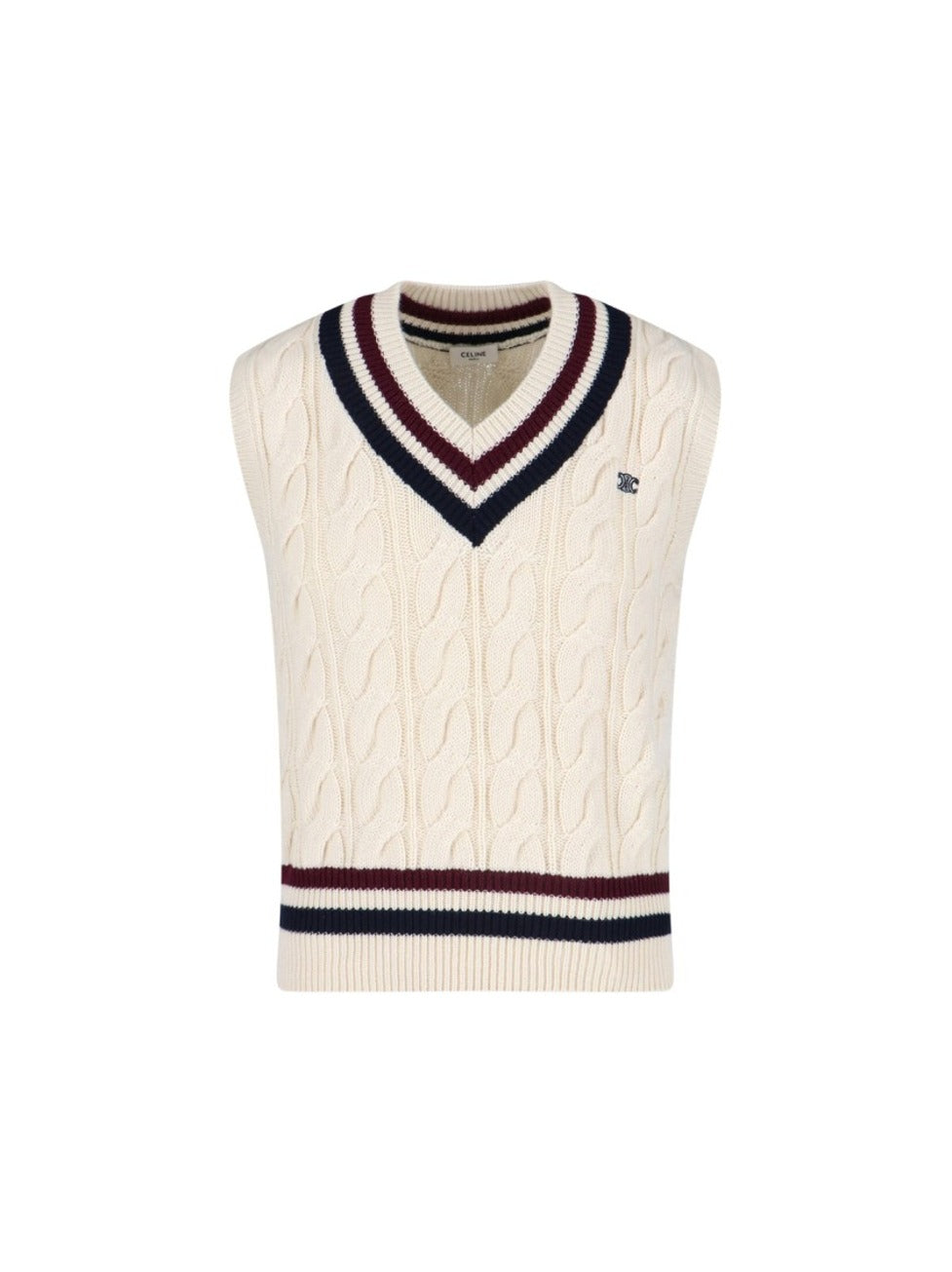 "Triomphe" Vest Sweater Cream
