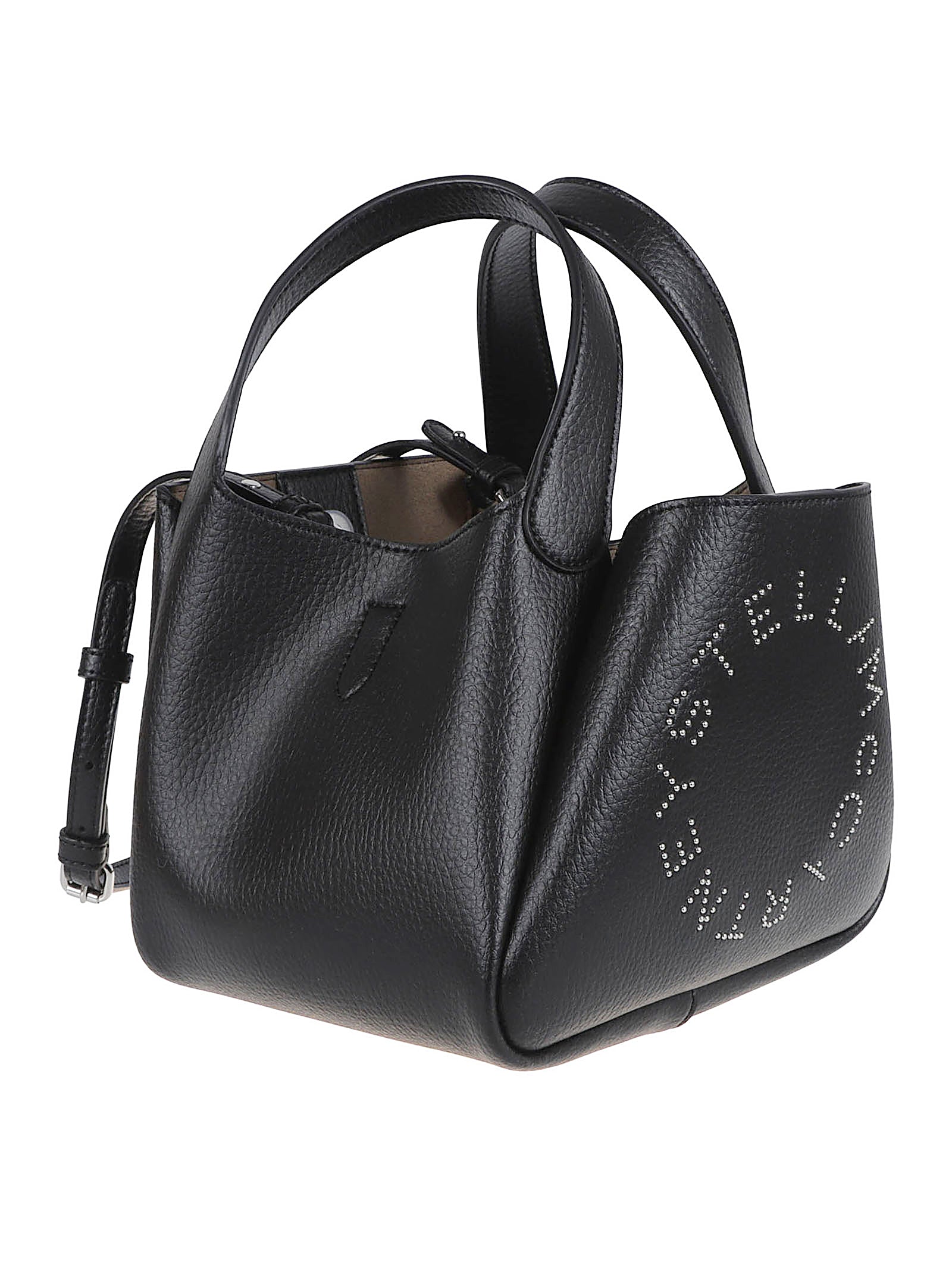 Triangular-Shaped Handbag with Textured Finish