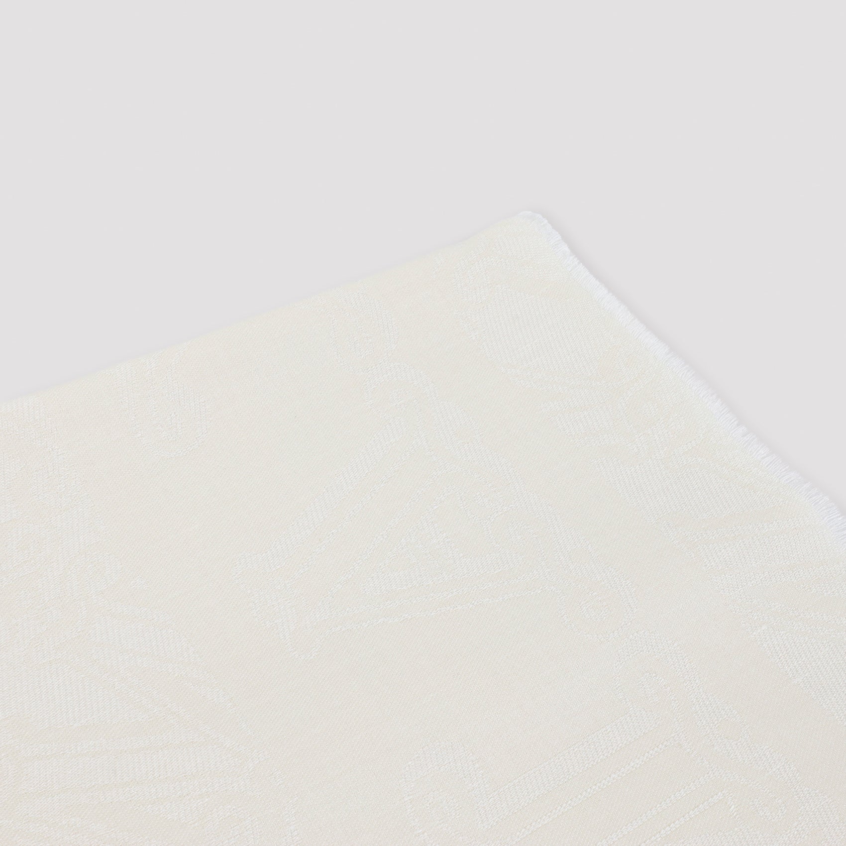 Long Rectangular Scarf In Wool-Silk-Linen Blend