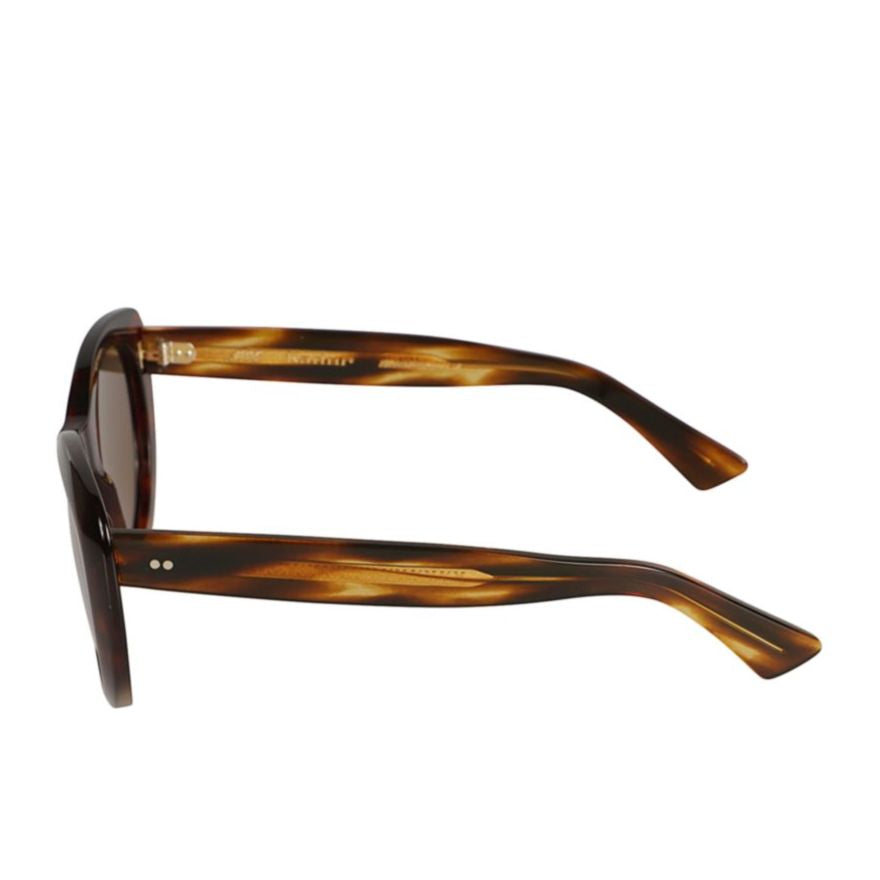 Sophia Rounded Cat-Eye Sunglasses with Tortoiseshell Pattern
