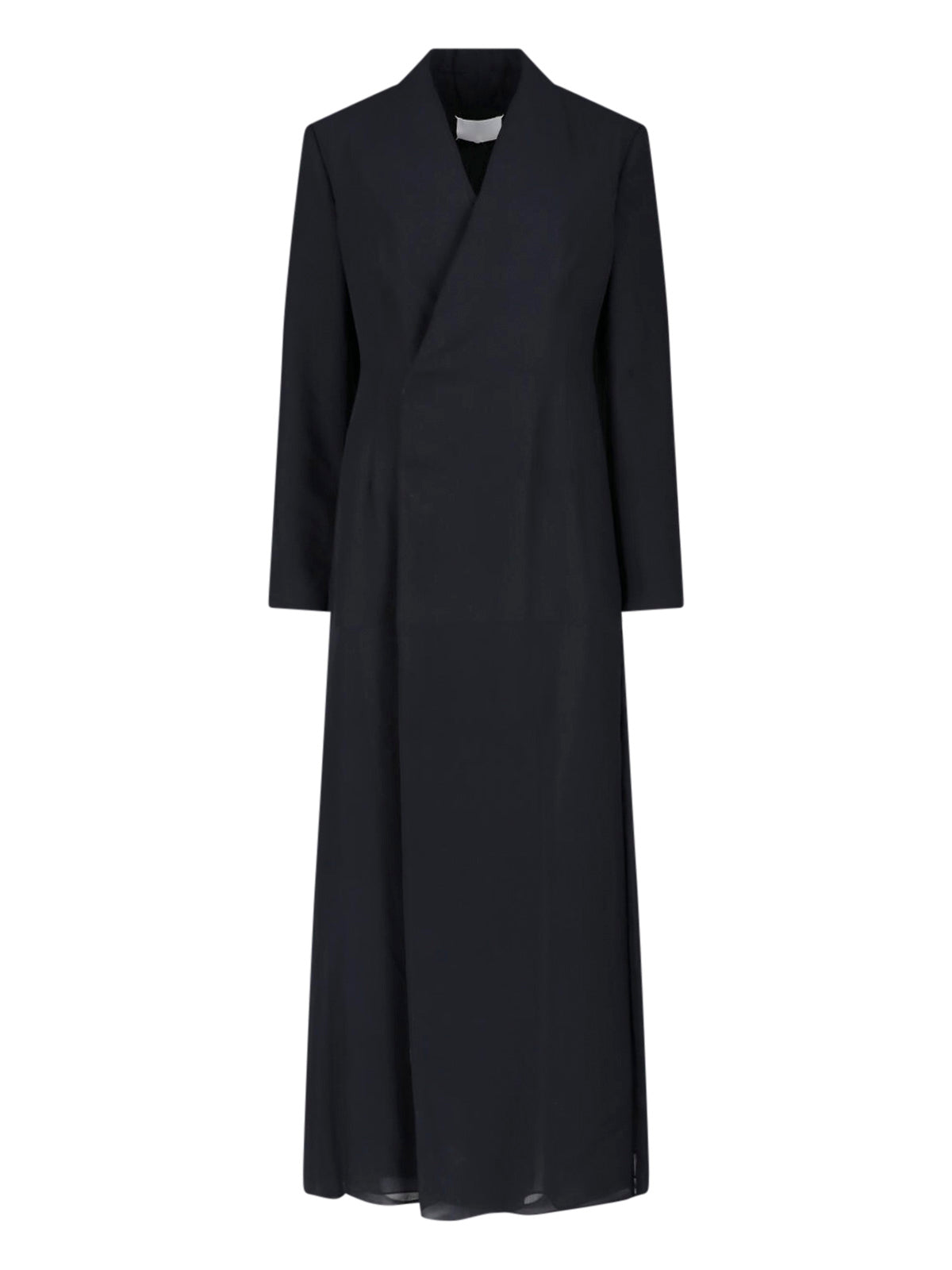 Black Maxi Tailored Double-Breasted Dress