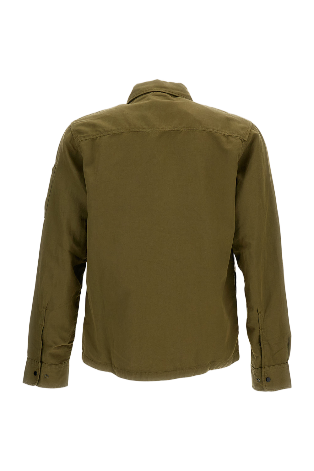 Oversized Organic Gabardine Zip-Up Shirt