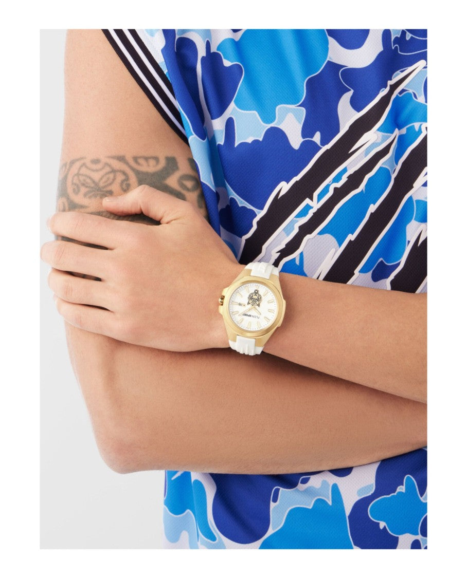 47Mm Yellow Gold Case Silicone Watch