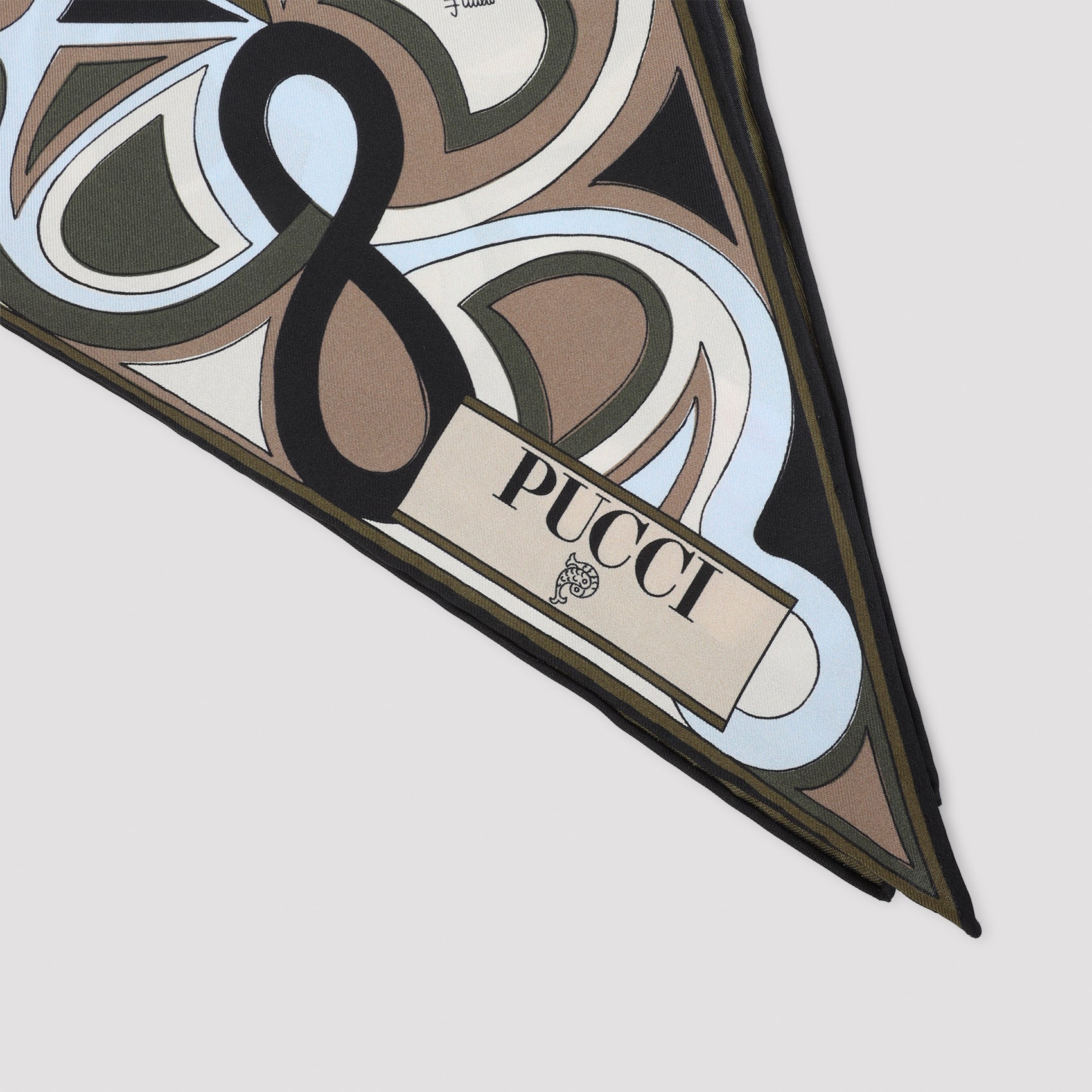 Multicolour Abstract Silk Scarf