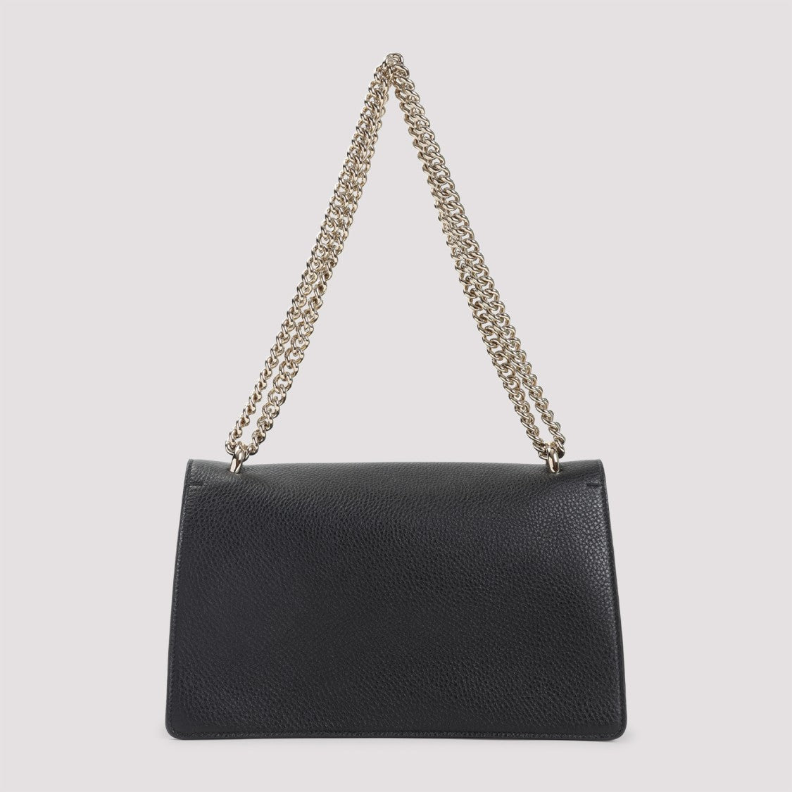 Structured Grained Leather Shoulder Bag