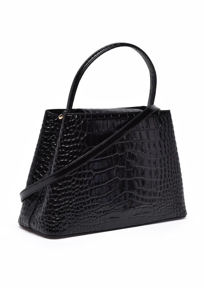 Britten Embossed Tote Bag - Black