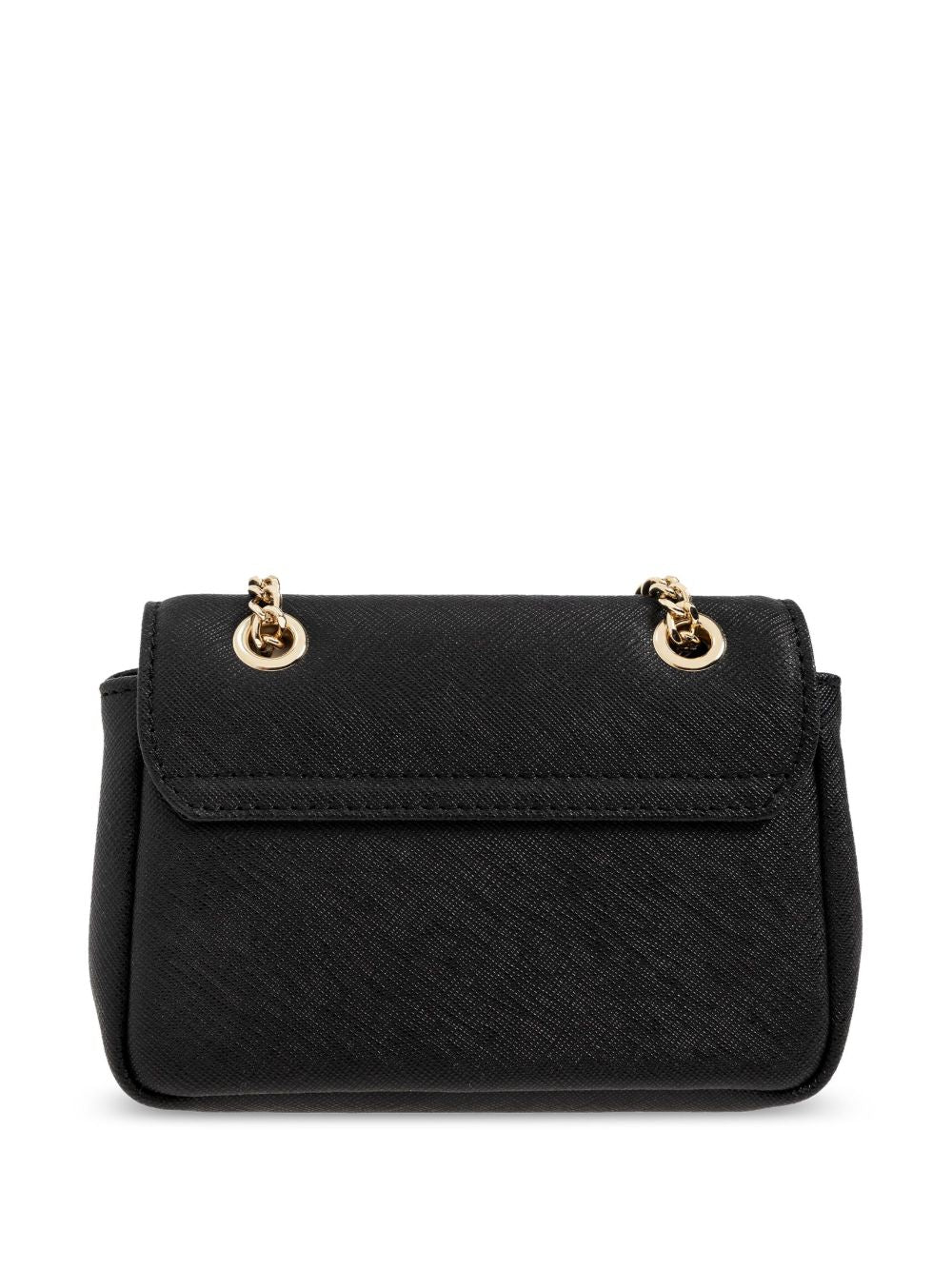 Black Calf Leather Orb Plaque Wallet