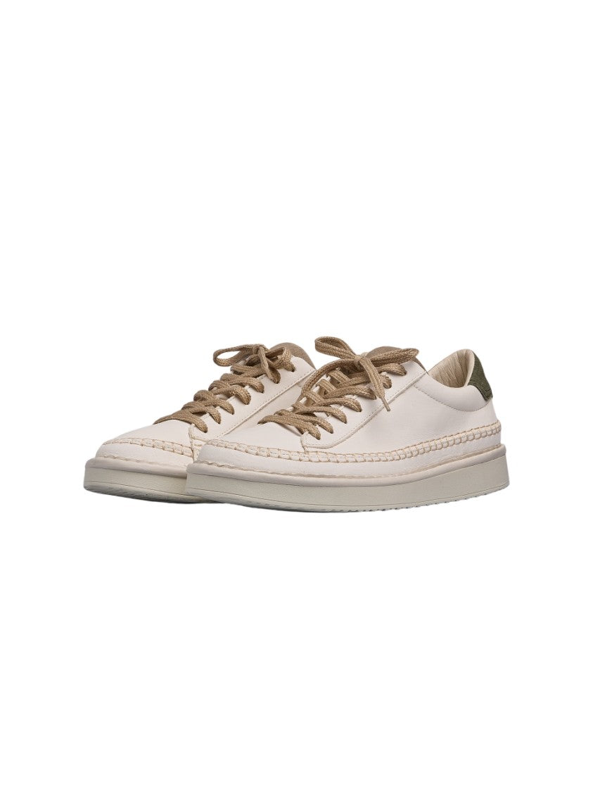 Men's White Lace-Up Sneakers With Minimalist Aesthetic