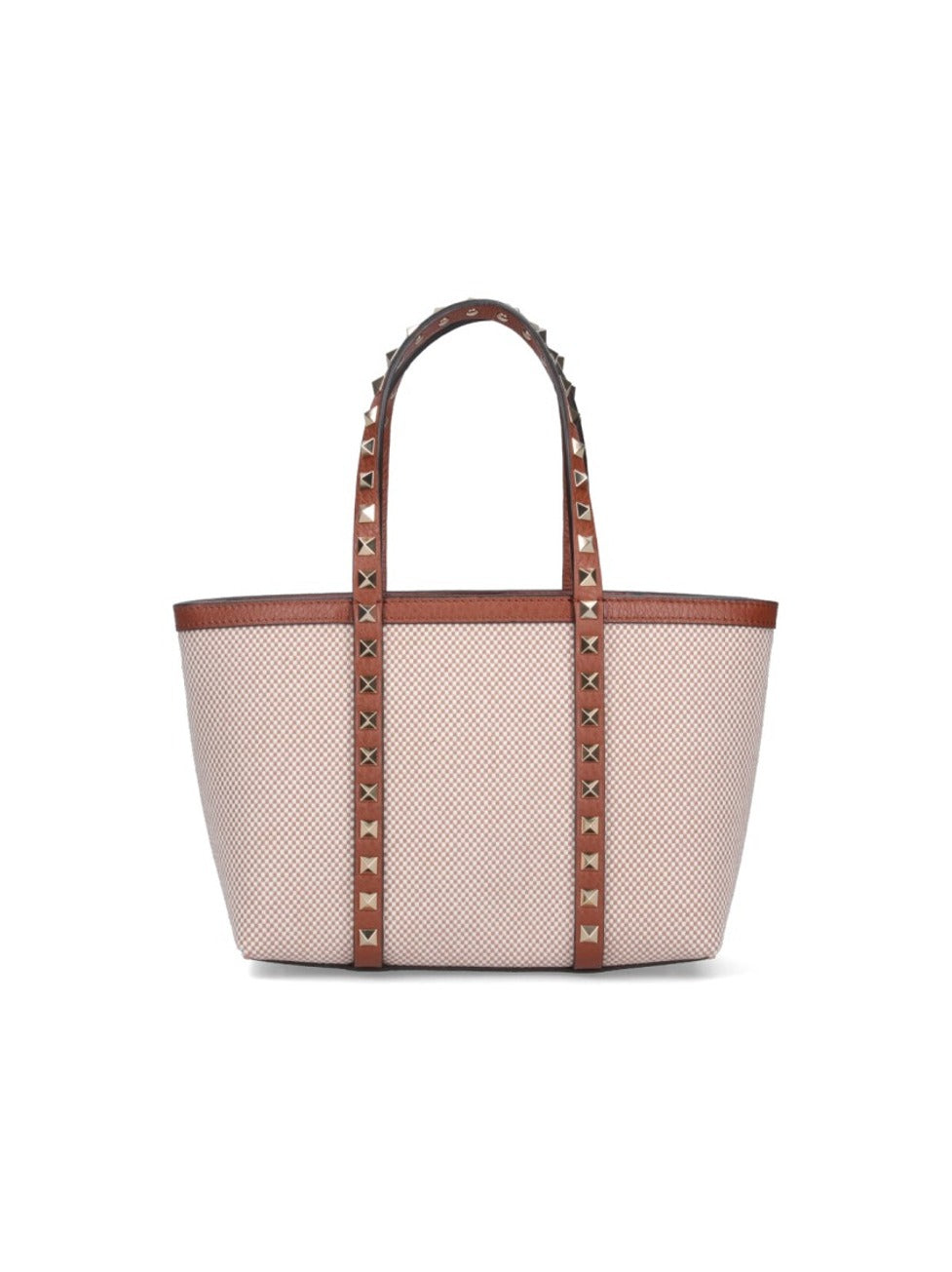 "Rockstud" Small Shopping Bag – Beige