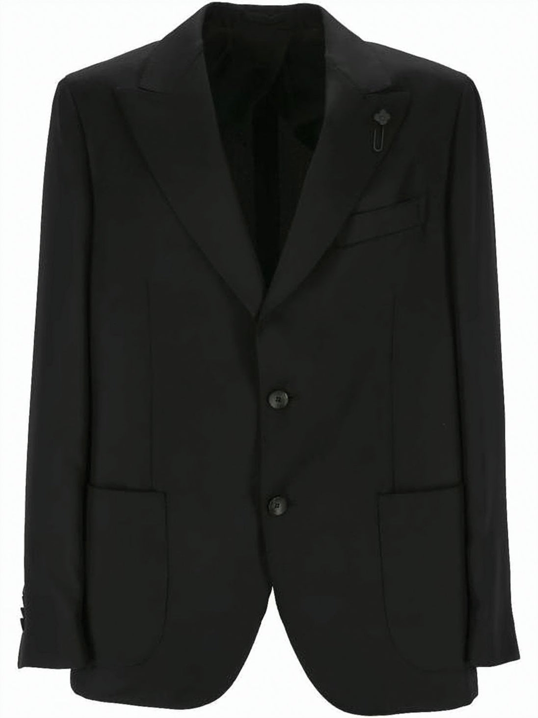 Tailored Jacket with Notched Lapel and Premium Fabric Blend