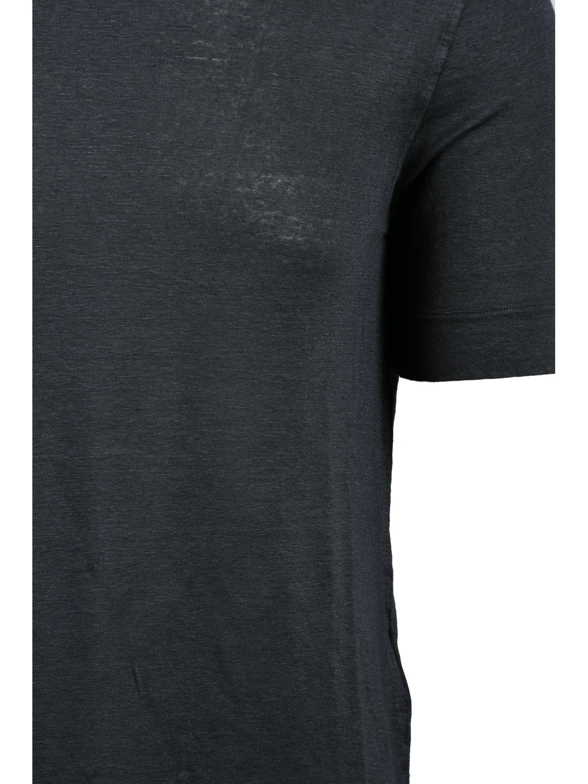Grey Linen Elastane T-shirt