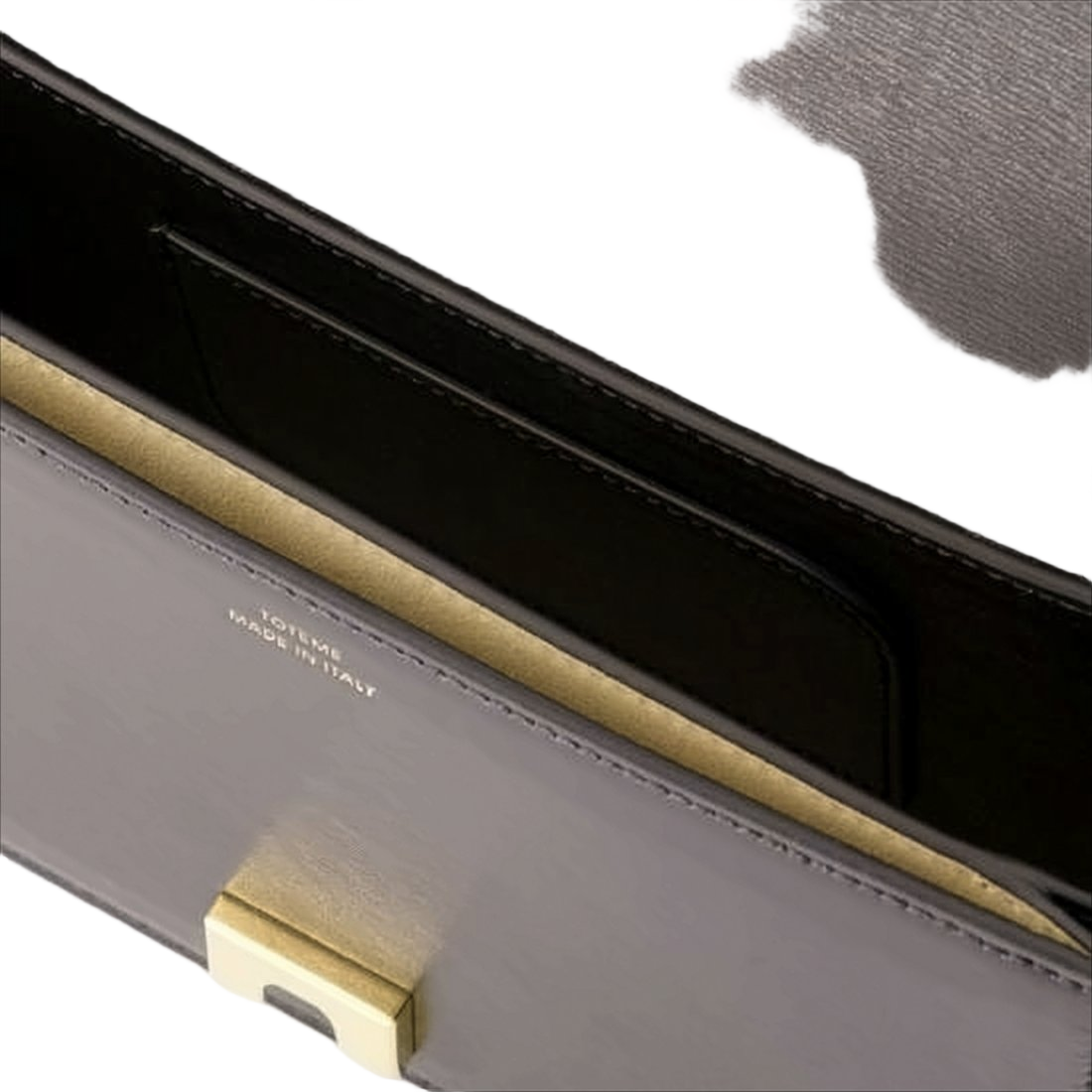Structured Black Leather Shoulder Bag