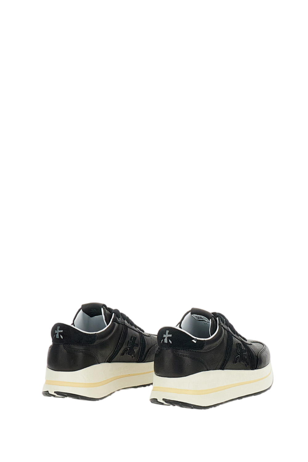 Black Bethcoin Leather Platform Sneakers