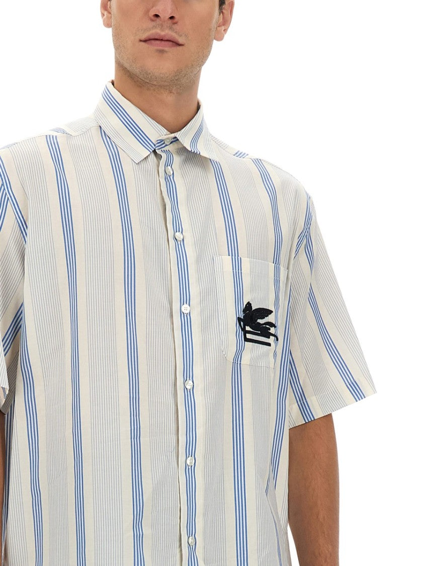 Vertical Striped Cotton Shirt