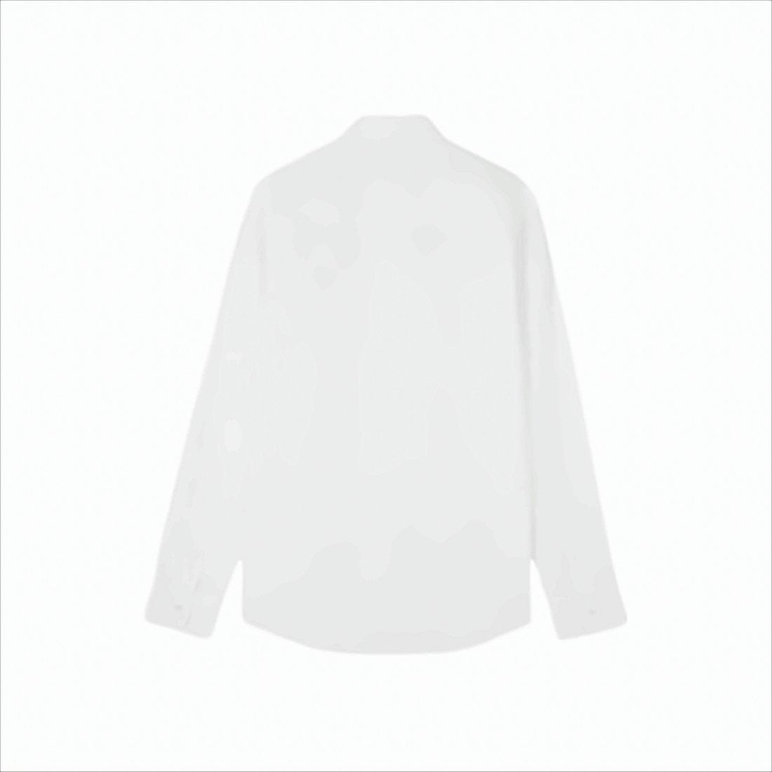 Classic White Long-Sleeved Shirt With Embroidered Logo