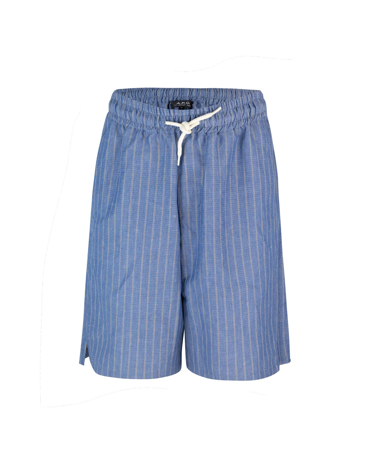 Relaxed-Fit Blue Shorts with Adjustable Drawstring