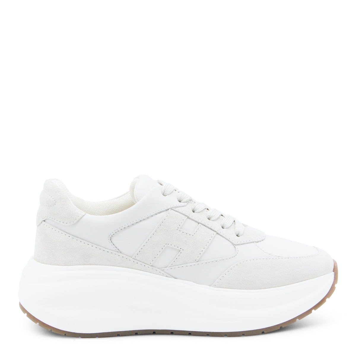 Sole White Sneakers With Soft Suede