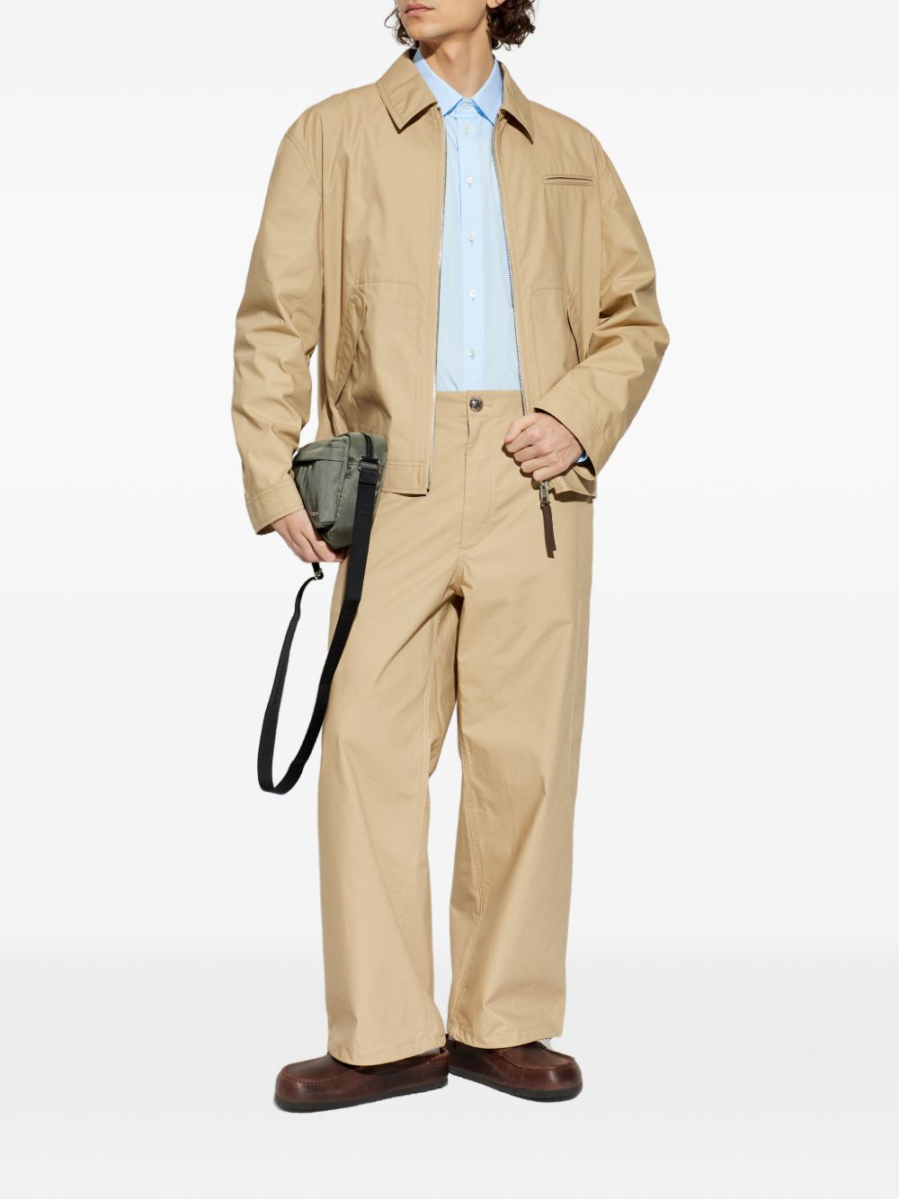 Beige Jacket with Dual Pockets