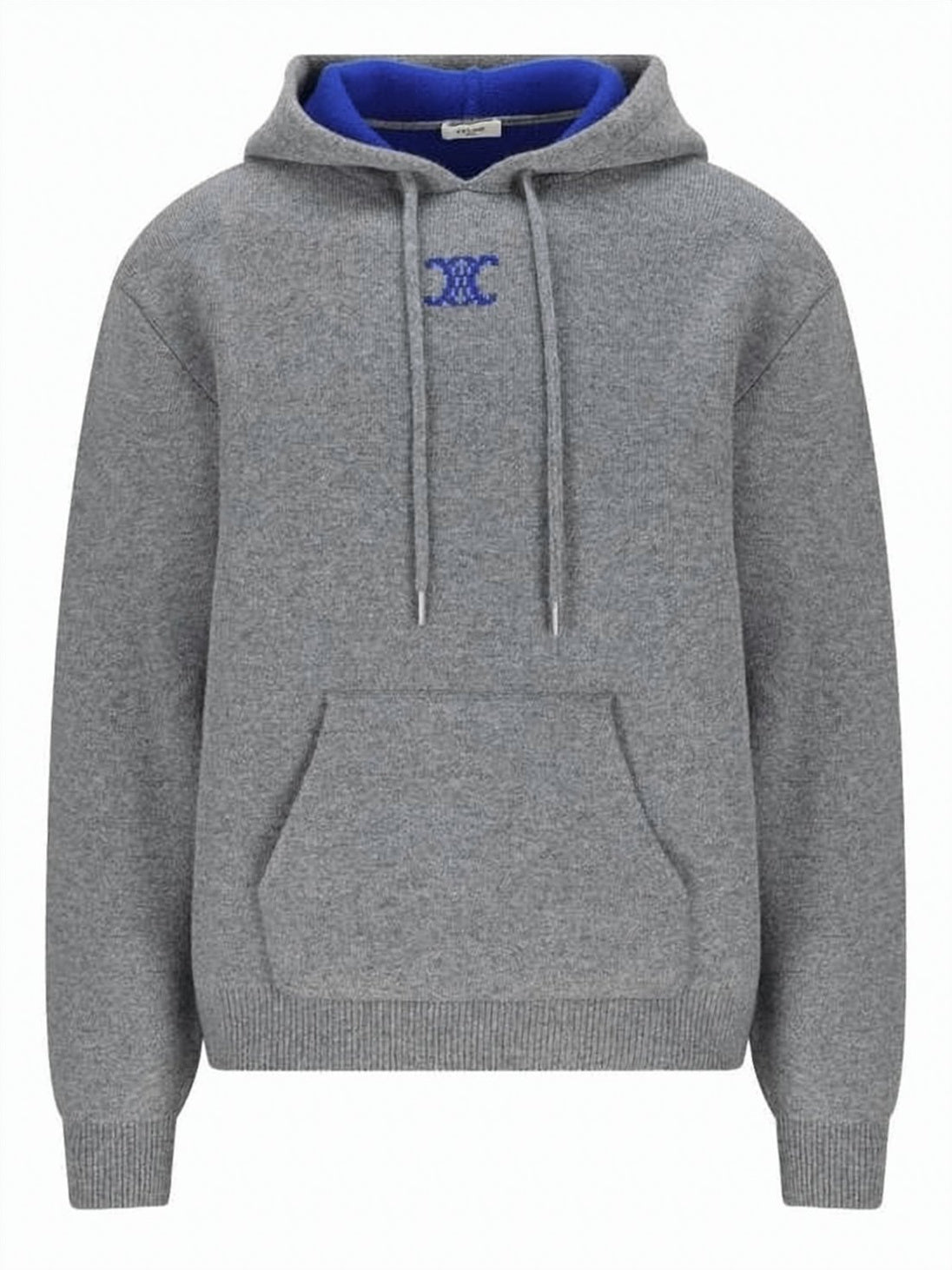 Knit Sweatshirt with Hood and Kangaroo Pocket