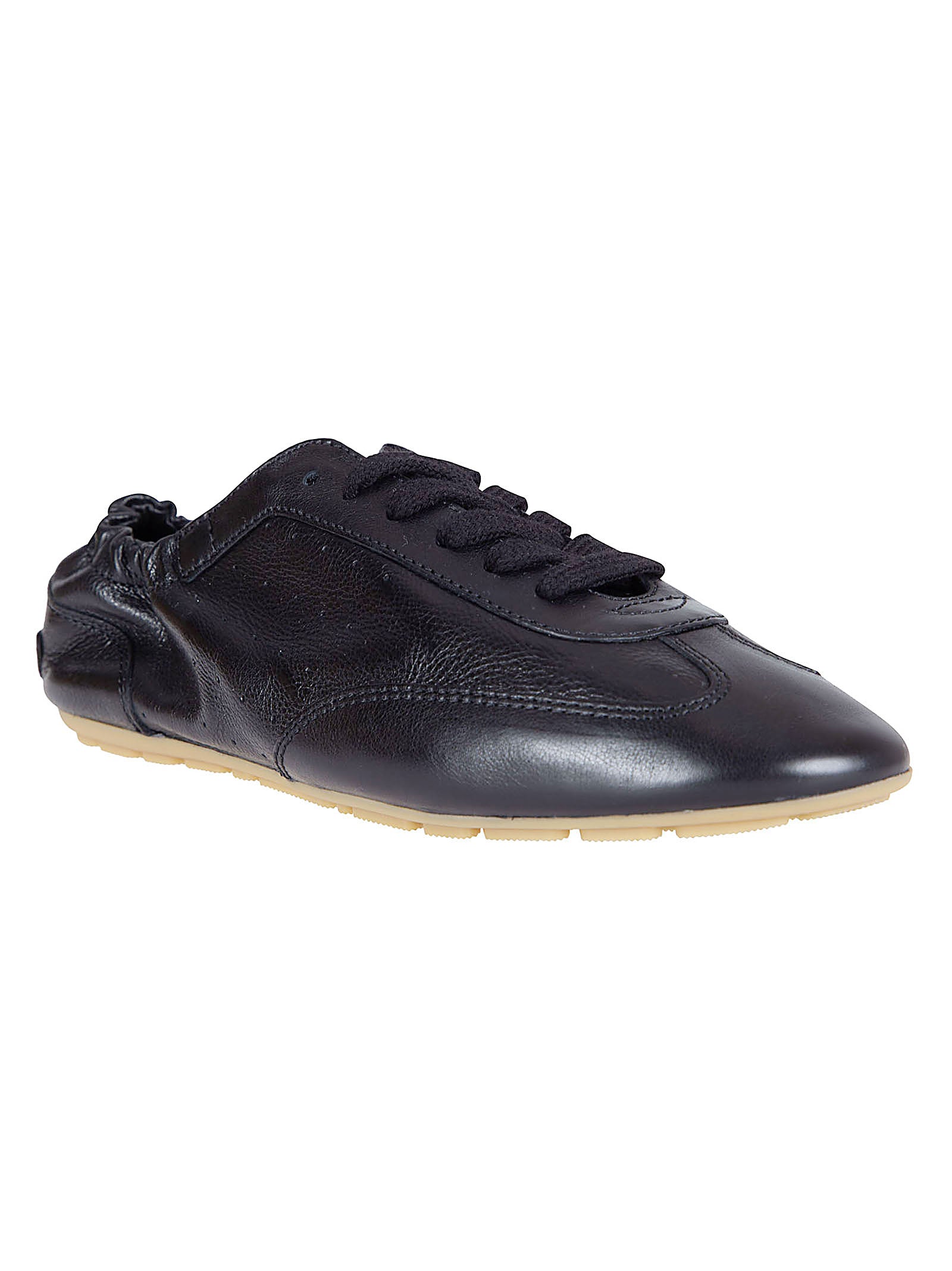 Low-Top Lace-Up Sneakers with Elasticized Heel Reinforcement