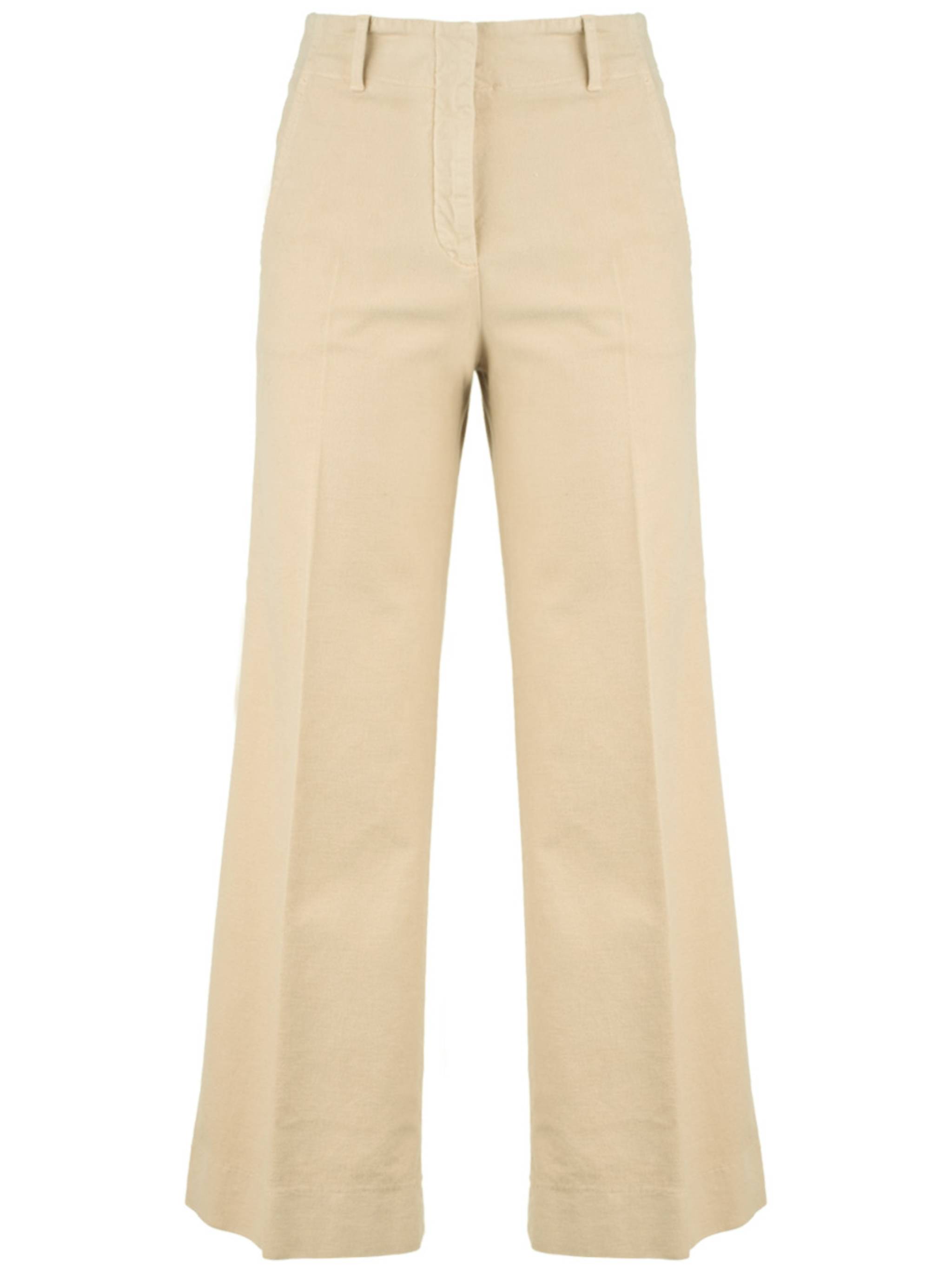 Black Cropped Wide-Leg Tailored Trousers