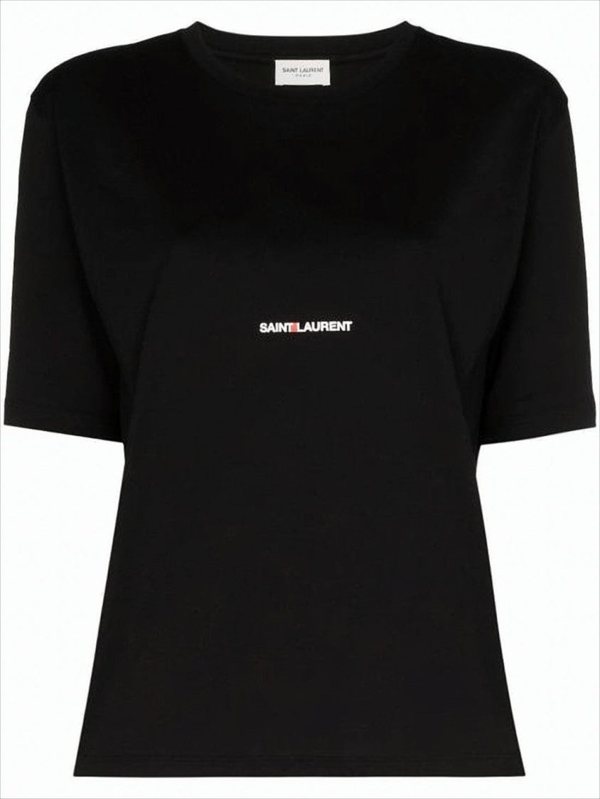 Relaxed Fit Black T-Shirt with Logo Detail