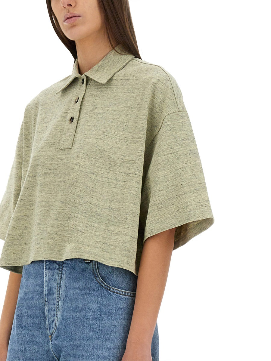 Cotton Pique Polo Shirt with Structured Collar
