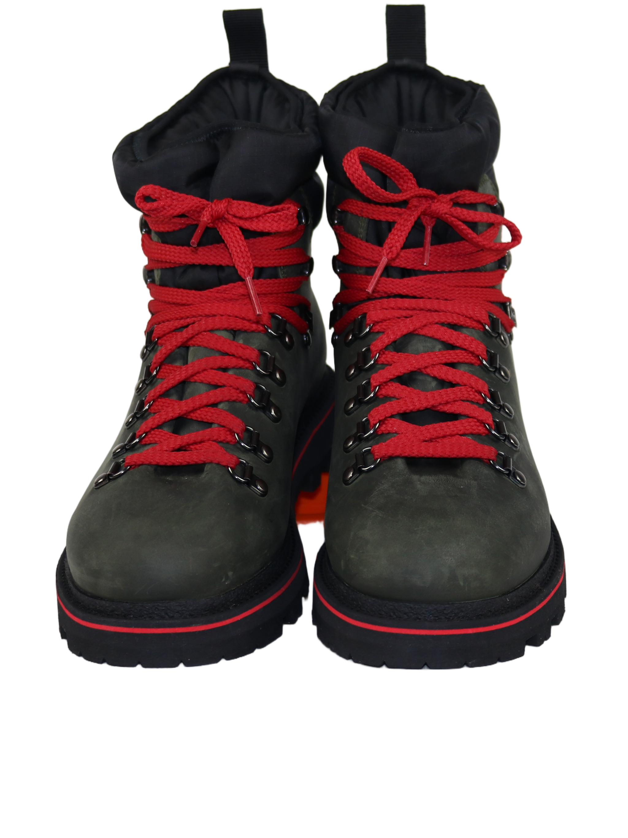 Dark Olive Green Groste Leather Ski Snow Boots