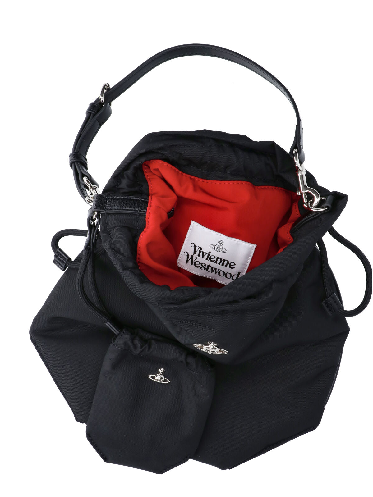 Black Orb Drawstring Fabric Pouch