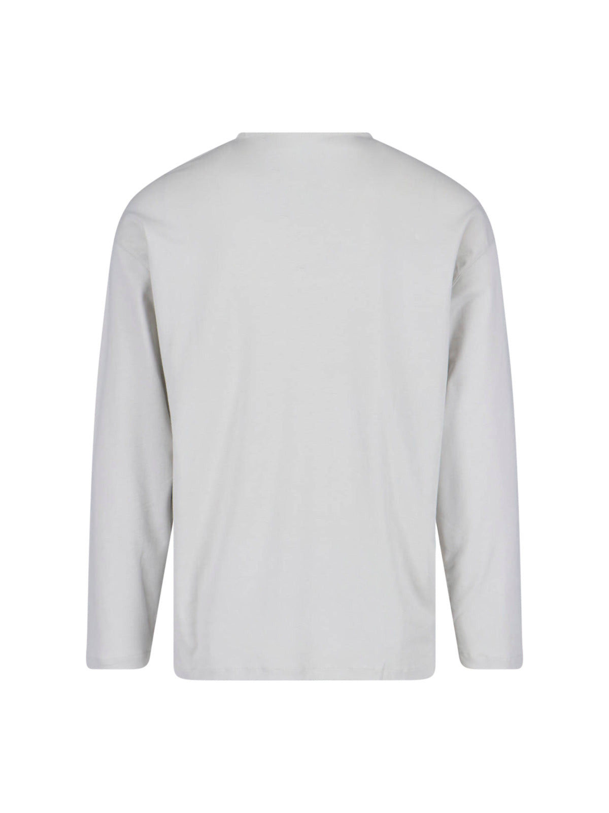 White Crew Neck Cotton Silk T-Shirt