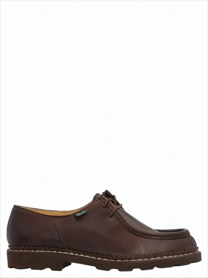 Moc Toe Brown Leather Lace-Up Dress Shoes