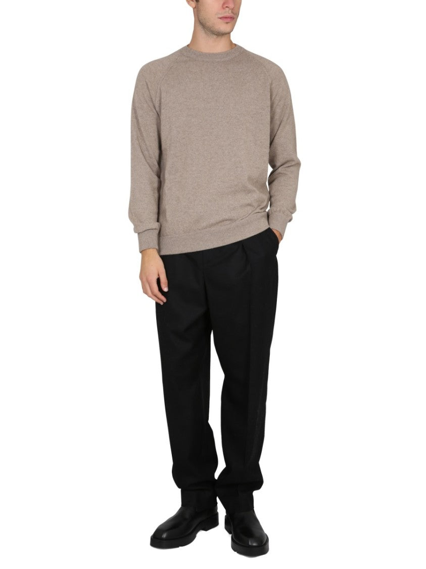 Cashmere Sweater With Cross-Neck Design
