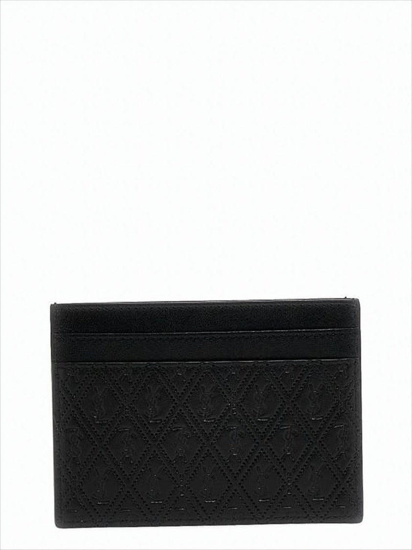 Textured Diamond Pattern Card Wallet