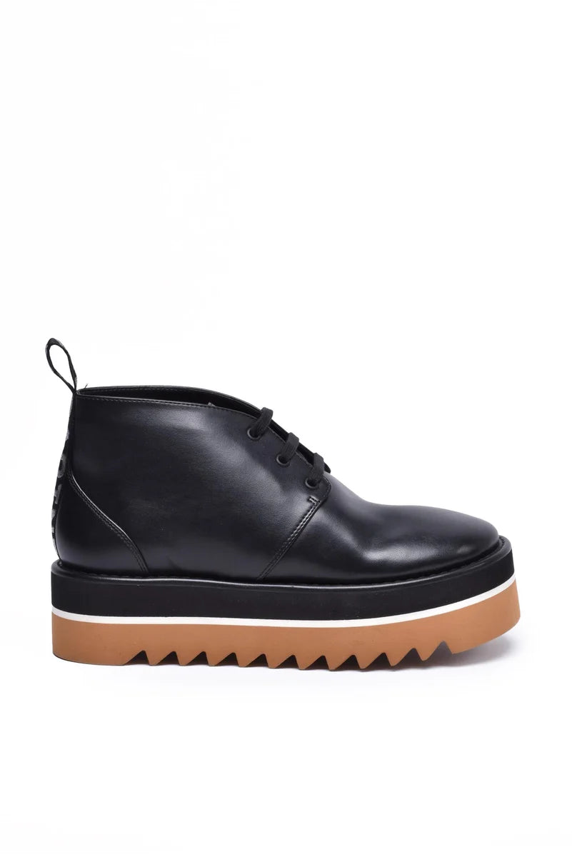 Wedge Boot Rubber Sole - Black