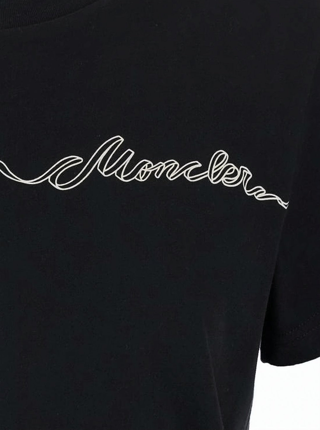 Straight Cut Black Cotton T-Shirt