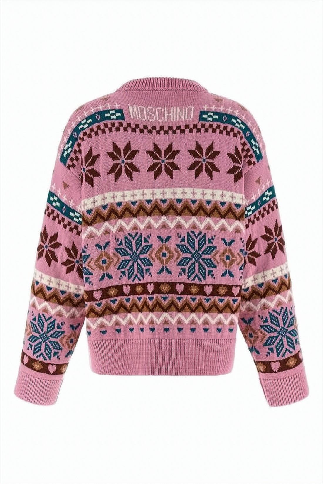 Cropped Patterned Mohair Sweater