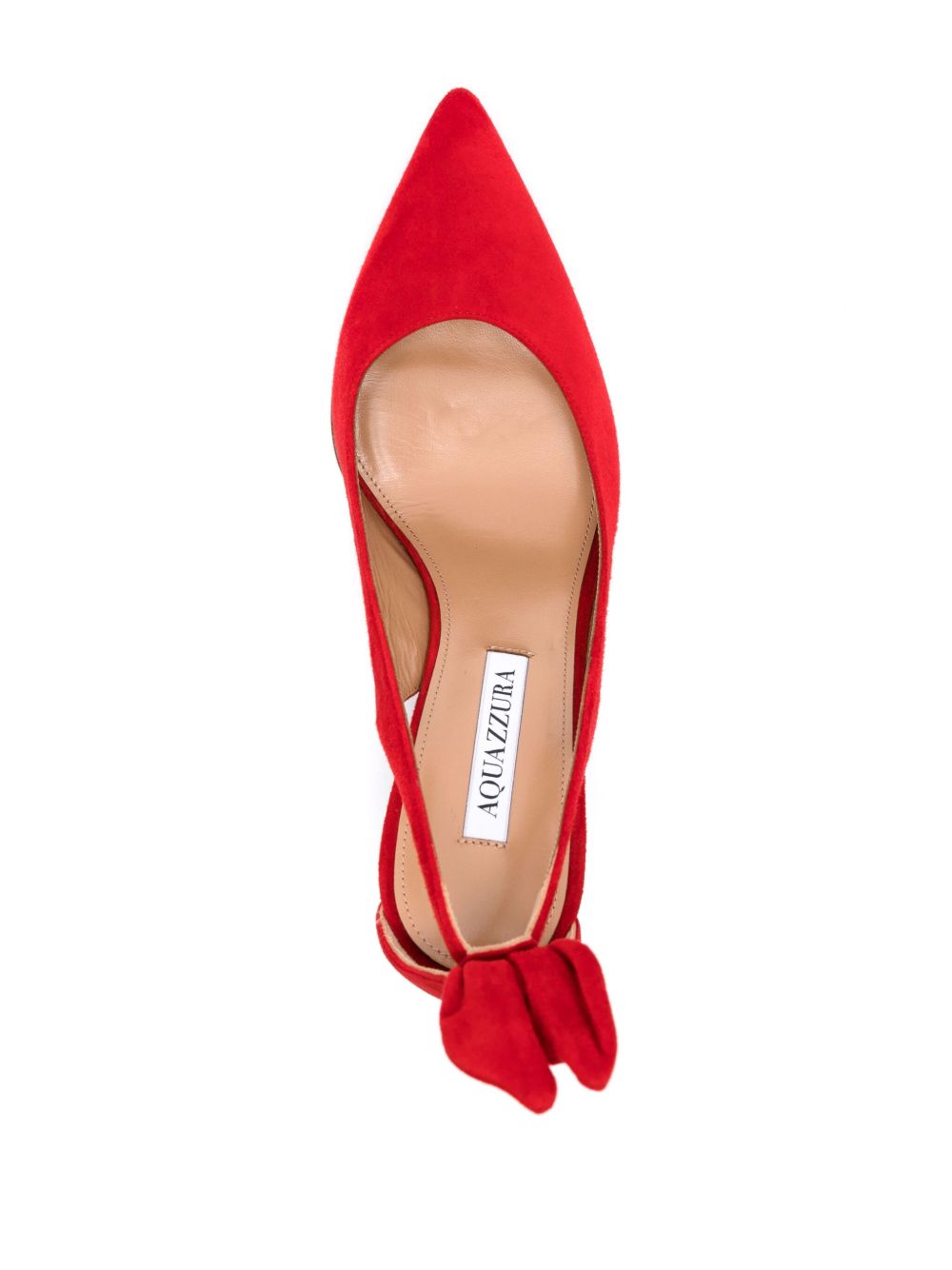 Red Suede Pointed Toe Cut-Out Stiletto Pumps