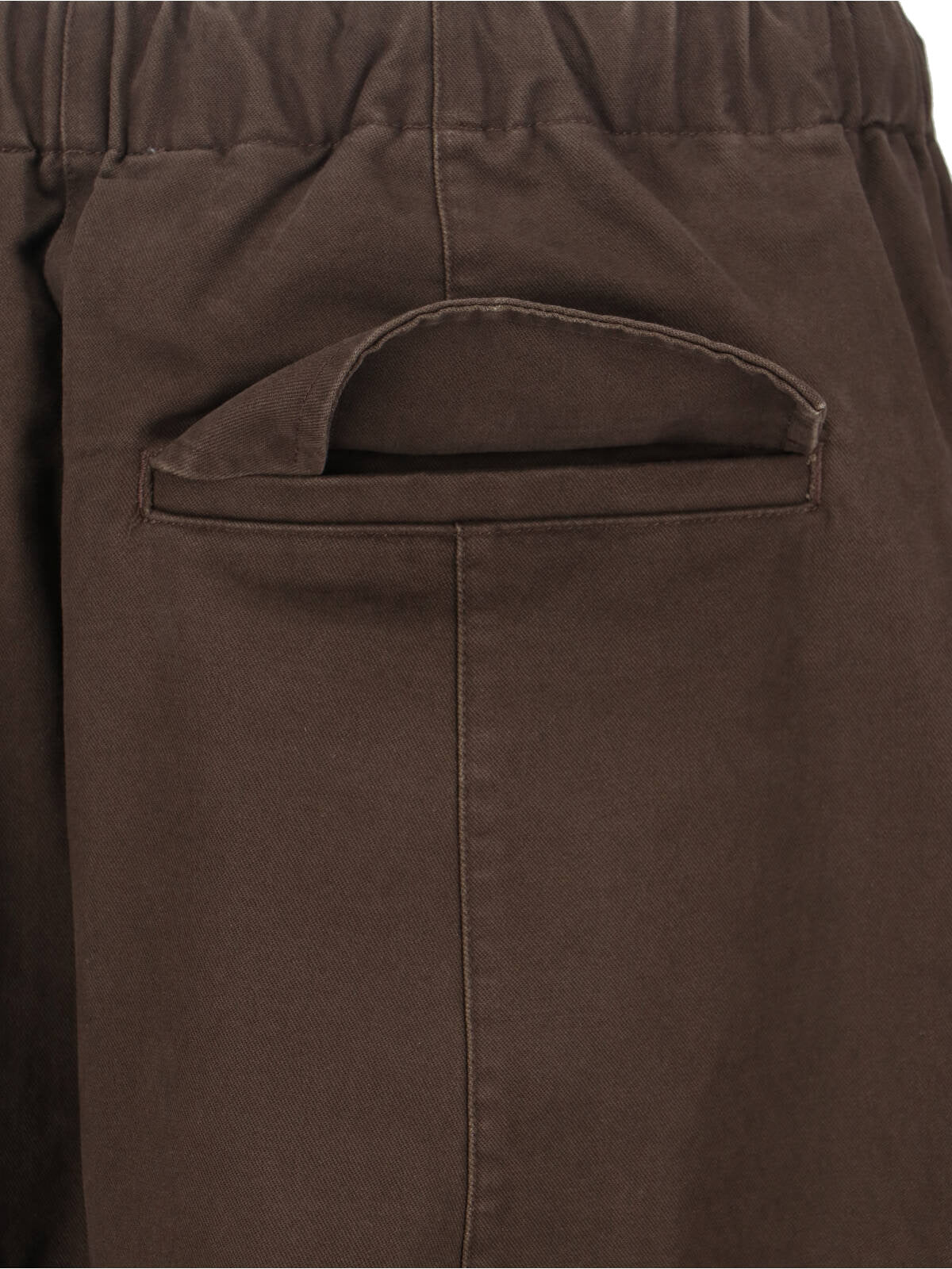 Brown Loft Wide-Leg Cotton Pants