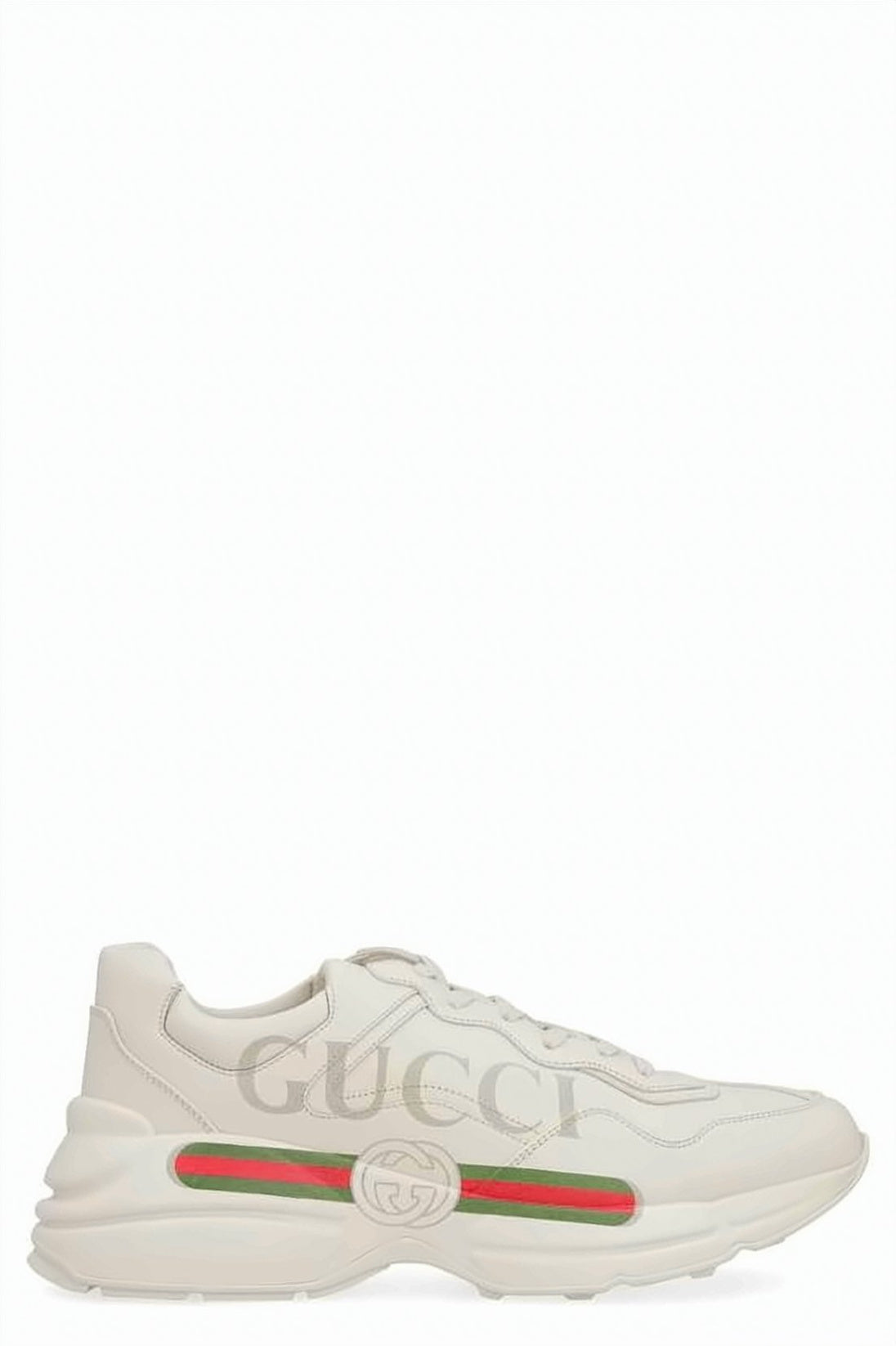 Cream Leather Sneakers with Iconic Stripe Detail