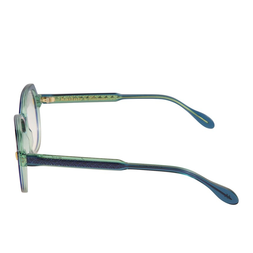 Aida Glamour Translucent Blue-Green Cat-Eye Kador Eyeglasses