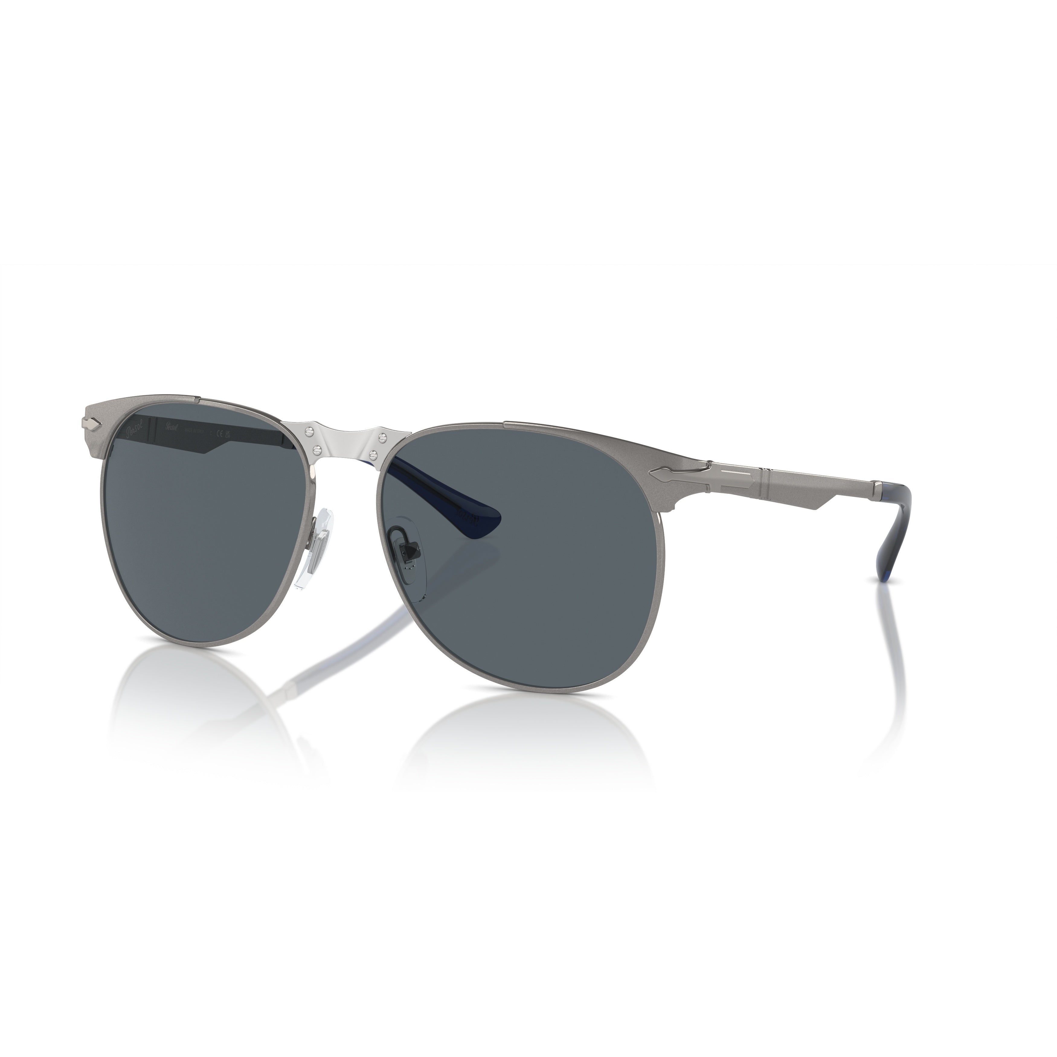 0po1016s Sleek Metal Aviator Sunglasses with Dark Lenses