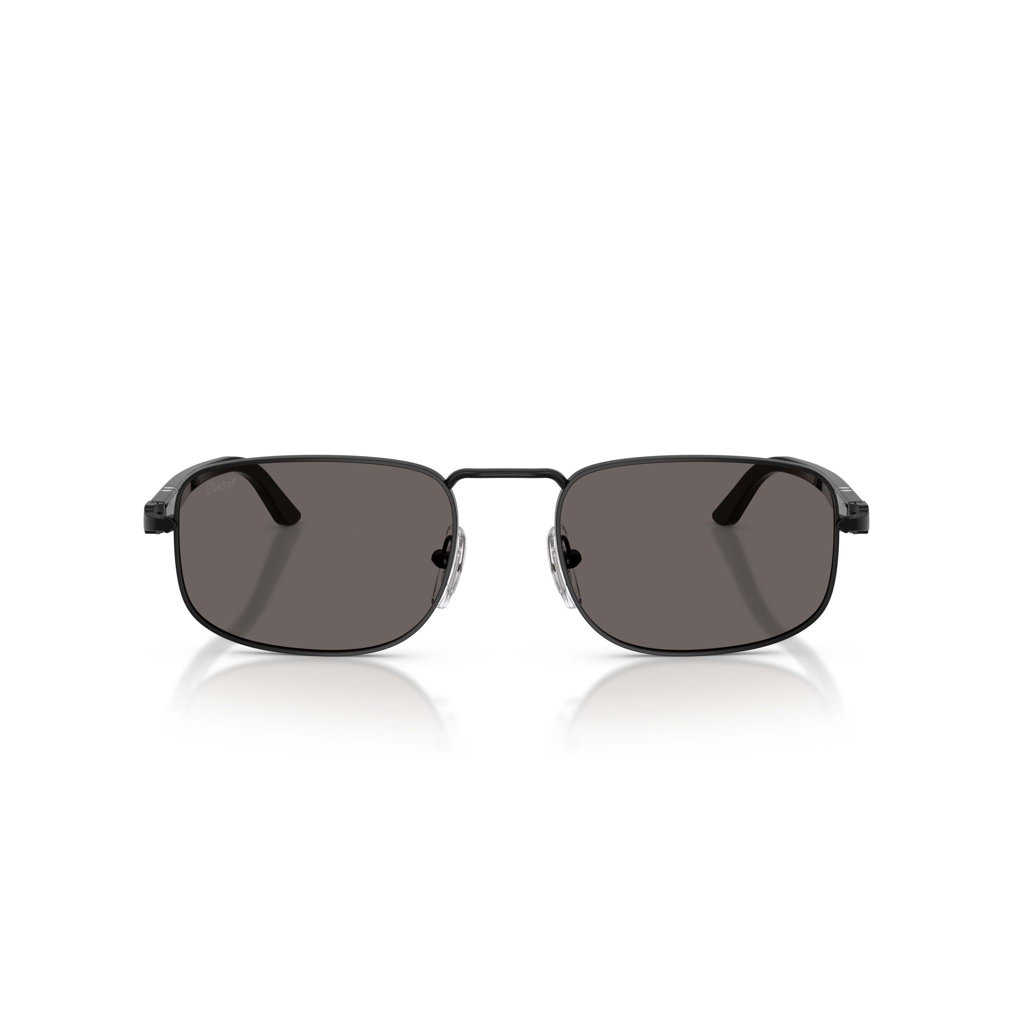 0po1027s Rectangular Metal Frame Sunglasses with Adjustable Nose Pads